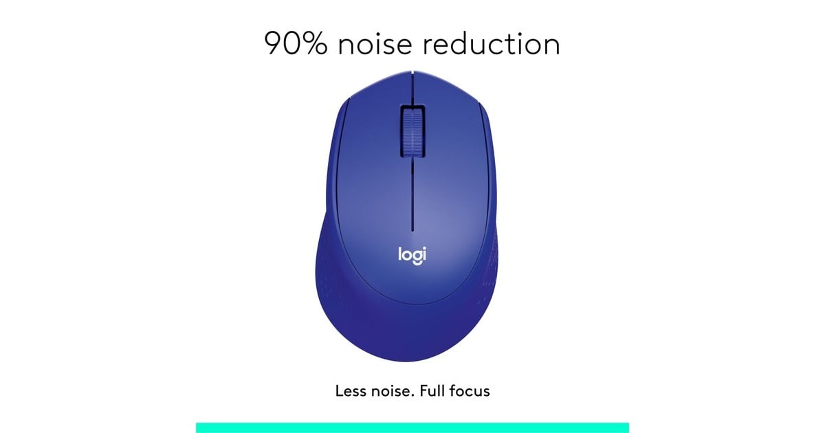 LogitechM330 SILENT PLUS muis  (Blauw, 1000 dpi)