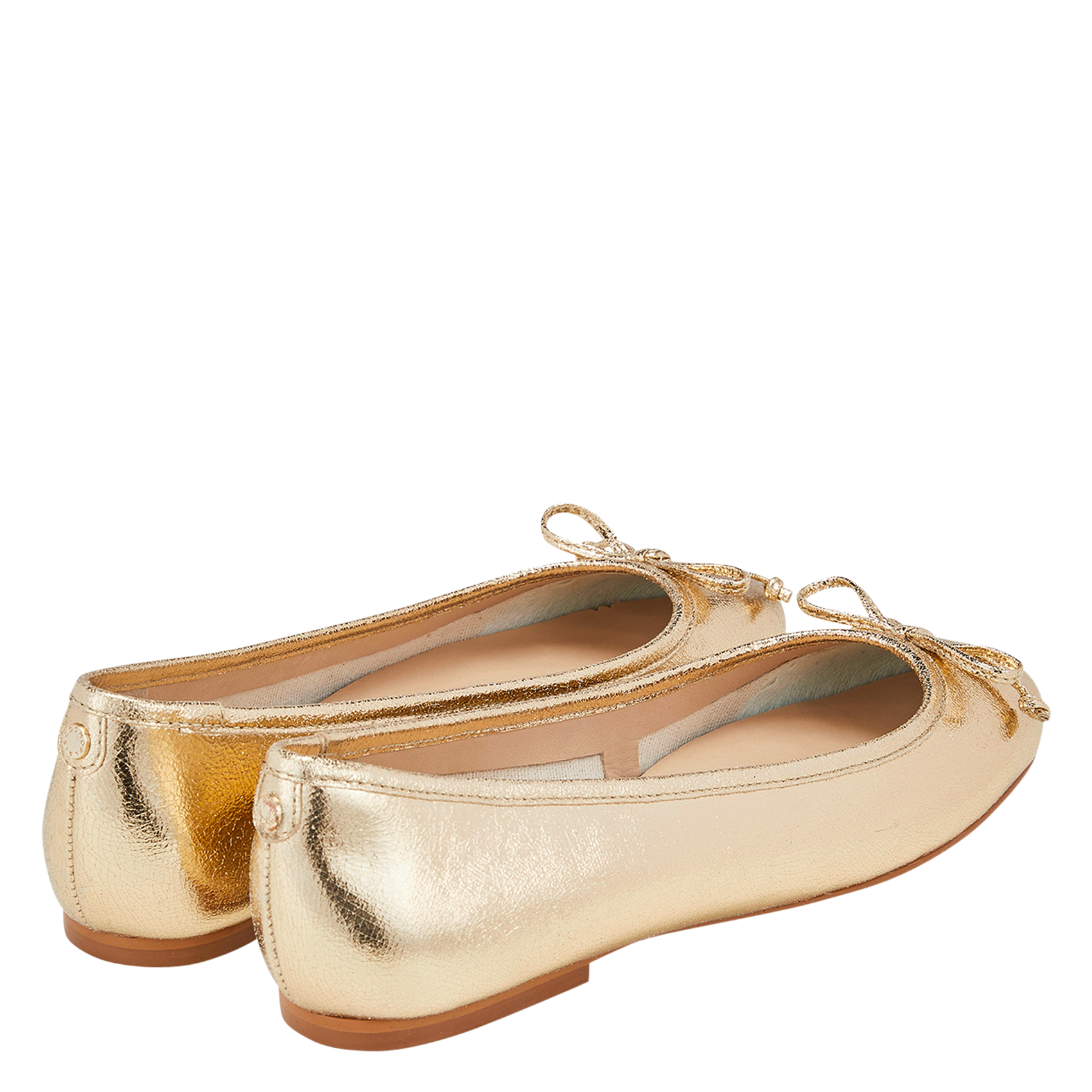 ODINE - Ballerines en cuir| Doré