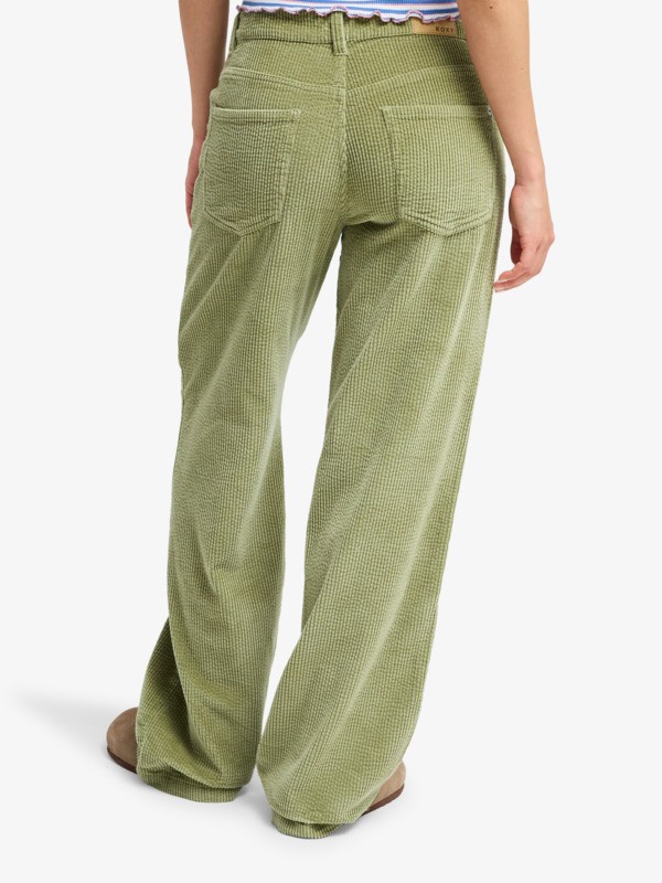 Dawn Patrol Corduroy Pantalon en velours Vert Femme