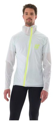 Veste imperméable Compressport Hurricane Waterproof 10/10 Blanc/Ice Flow