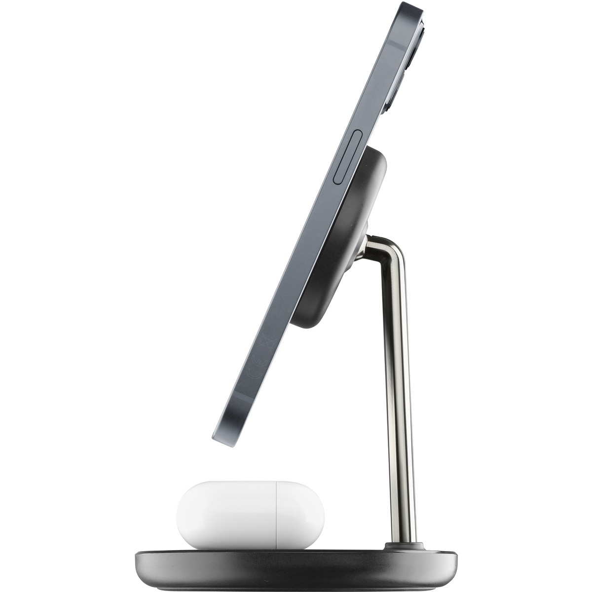 2in1 (7.5W) Mag Duo Wireless Charger Stand MagSafe Ladegerät für Apple iPhone / AirPods - Schwarz