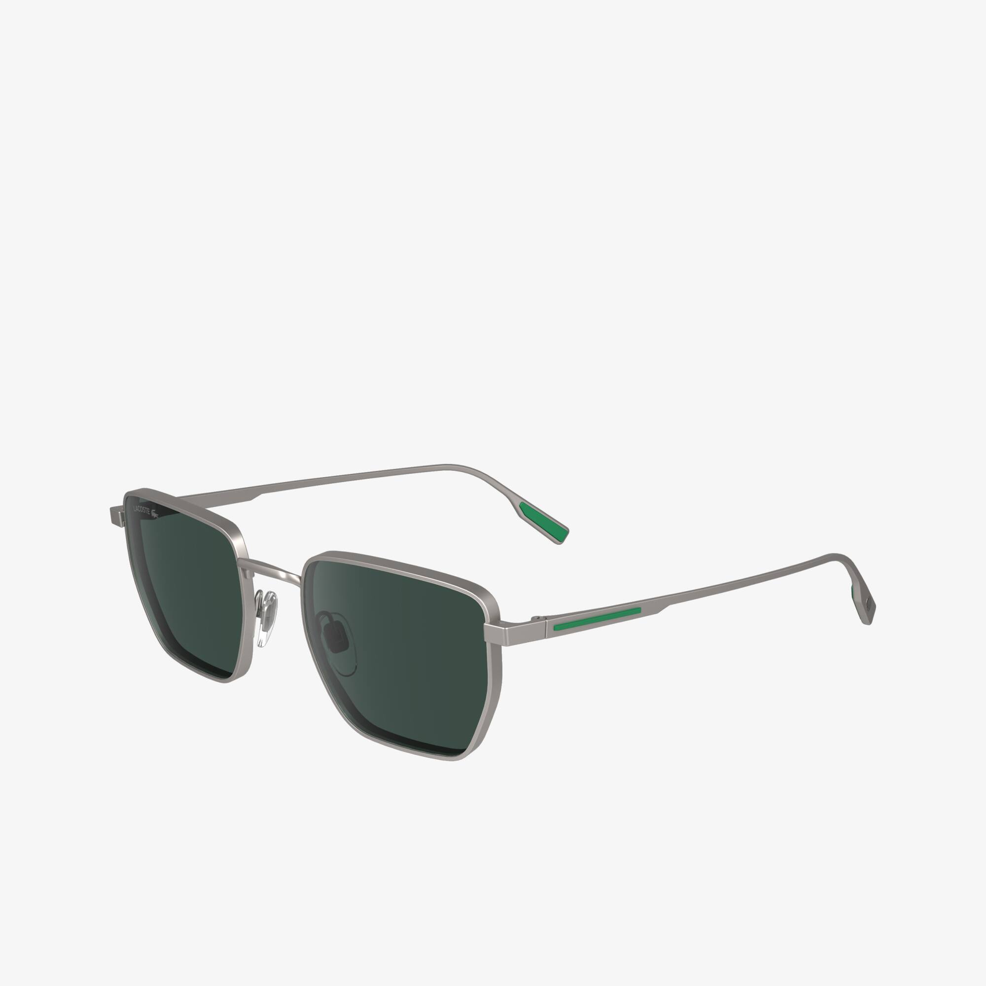 Sonnenbrille Retro mit eckigem Metallrahmen Sonnenbrillen - Grau - Lacoste - Herren