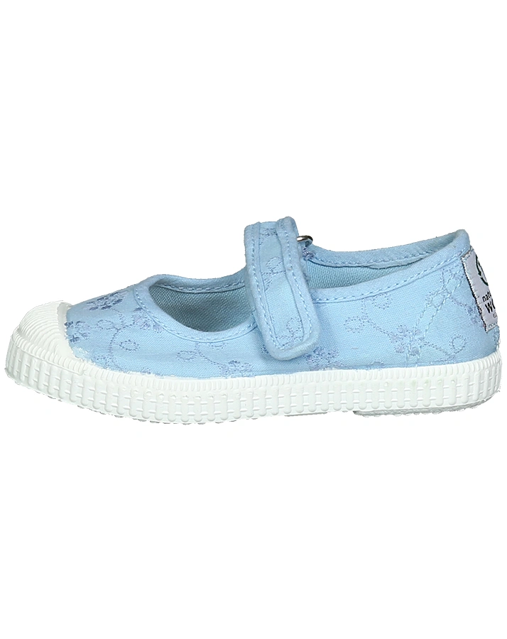 Klett-Stoffschuhe BORDADO TINTADO in hellblau