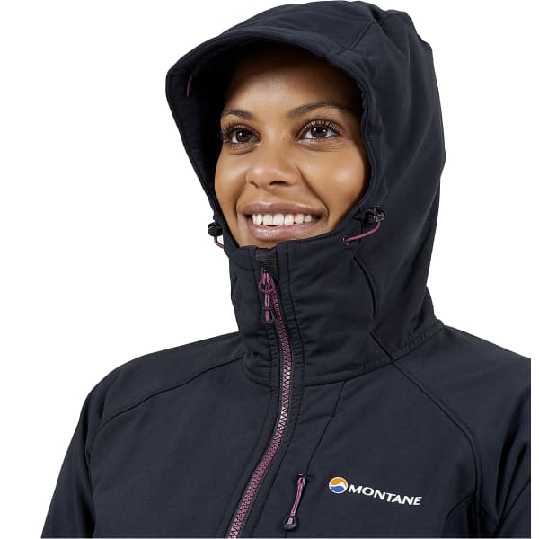 Softshell randonnée MONTANE W KRYPTON HOODIE BLACK BLACK