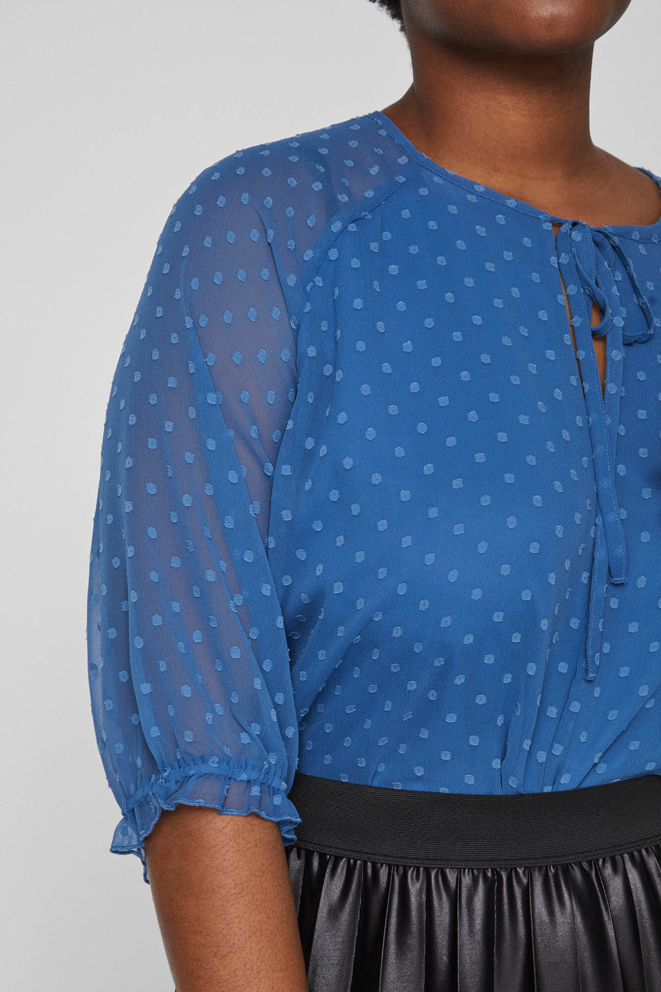 Blusa Plumetti de manga curta - Azul