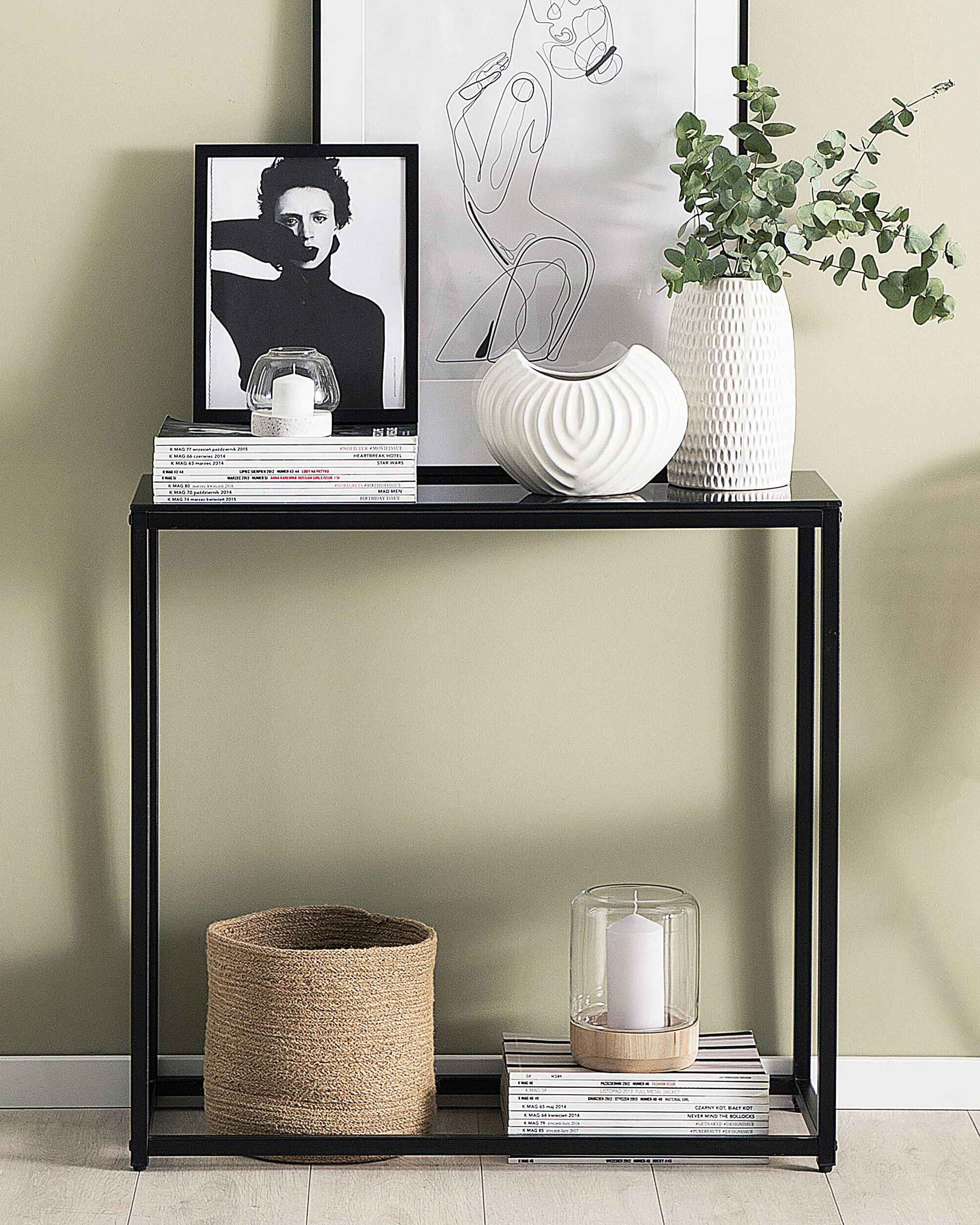 Sidetable DELANO Veiligheidsglas Zwart