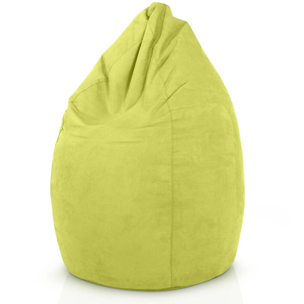 Green Bean Zitzak met rugleuning 60x60x90cm - Binnenzitkussen 220L vulling, comfortabel, wasbaar - Zitzak vloerkussen, loungestoel, voetenbank - Groen