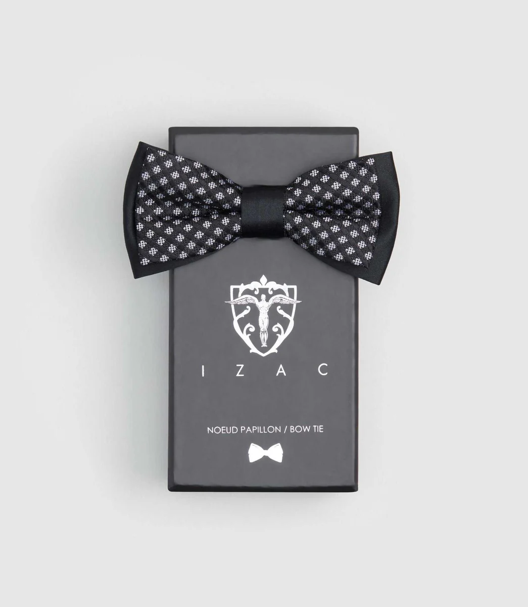 Nœud papillon motif noir 