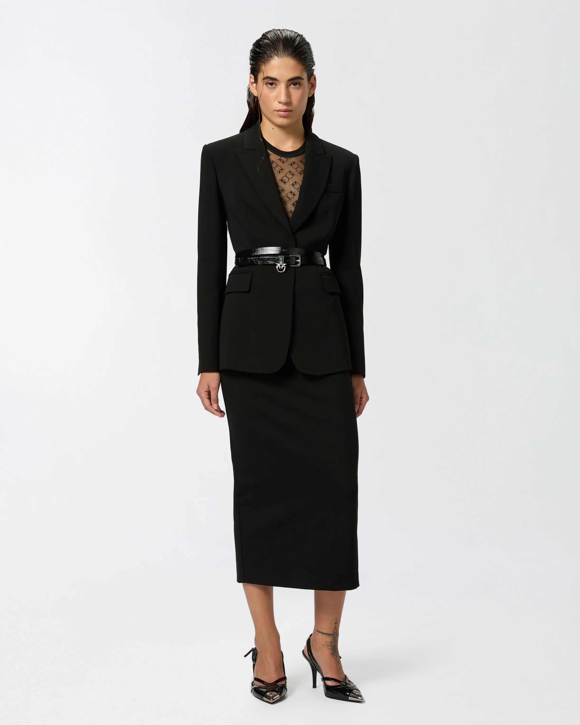 Blazer avec empiècement au dos | Noir