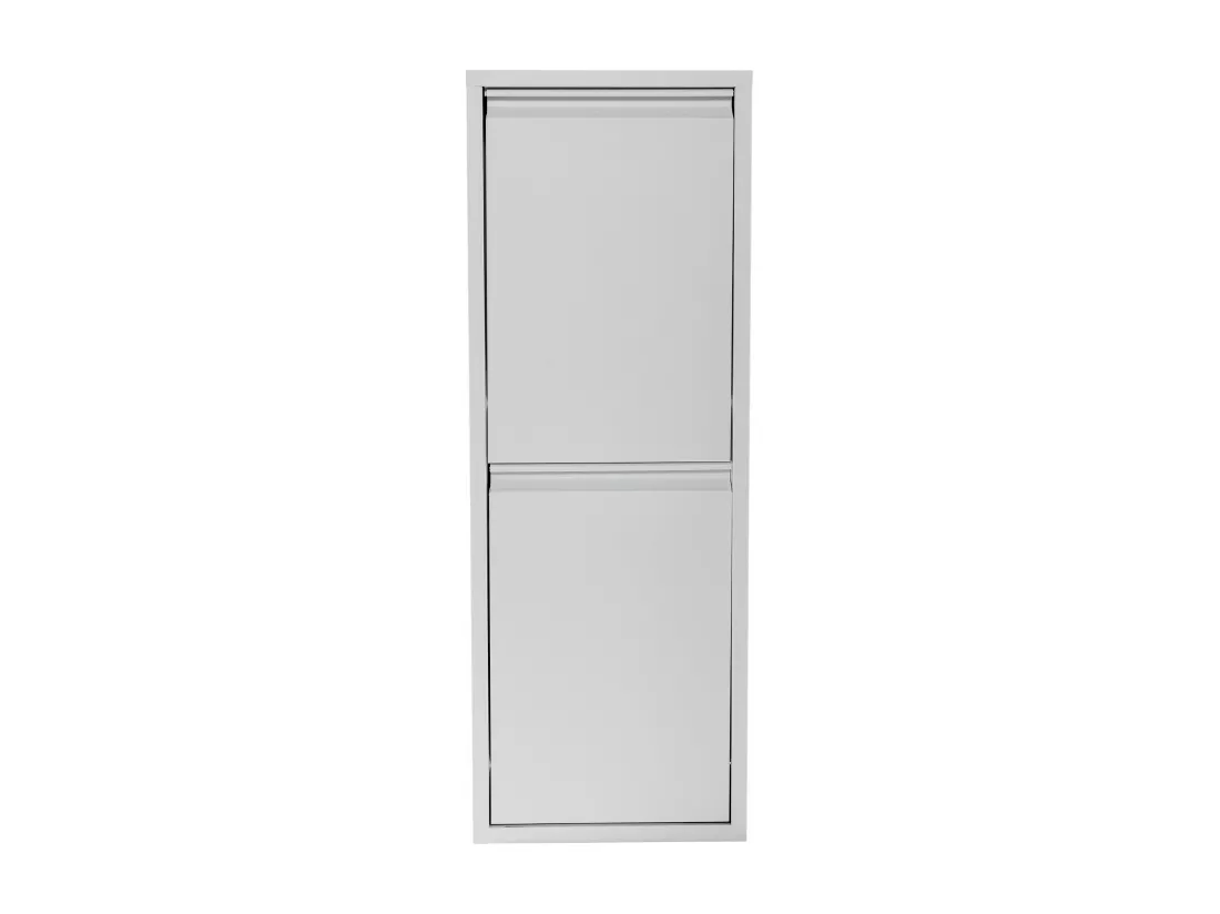 Poubelle de recyclage murale blanche 93 x 33 x 25 cm 03_0008198