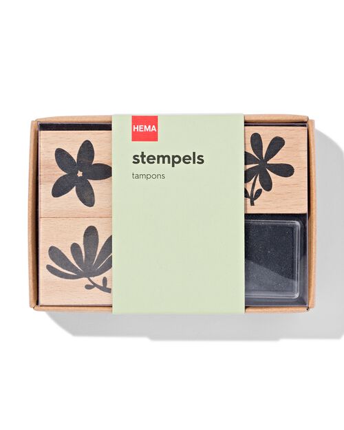 set de tampons fleurs - 7 pièces