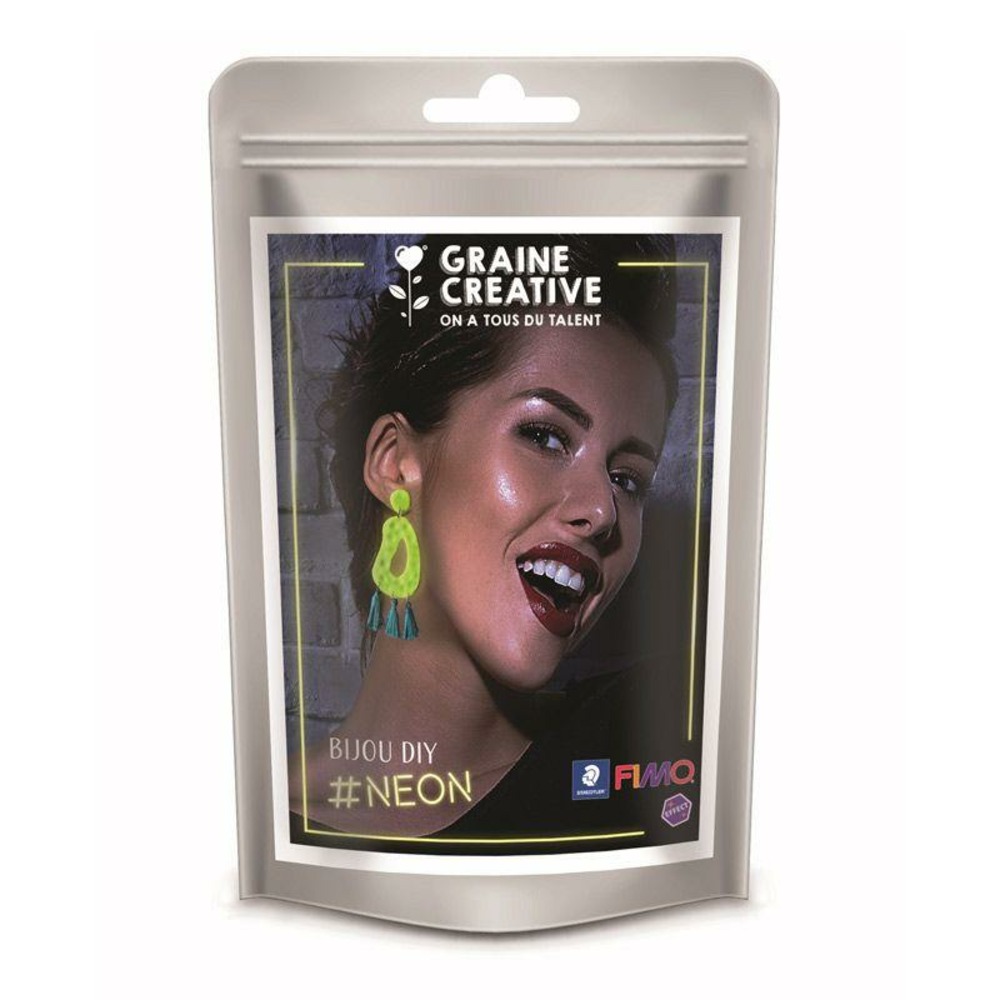 Kit pâte polymère fluo - faire ses boucles d'oreilles
