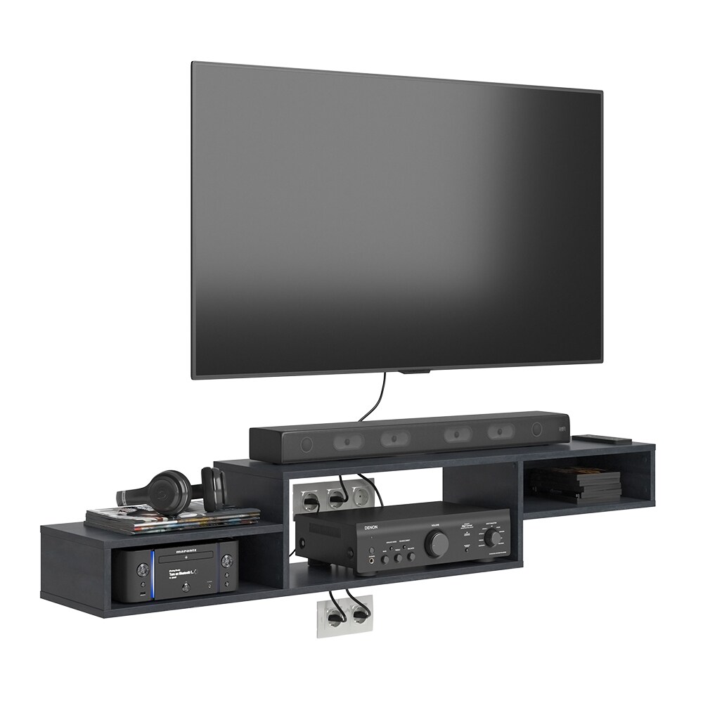 Vicco CD-Regal Drive Schwarz Beton 150 x 26 cm offenes Regal