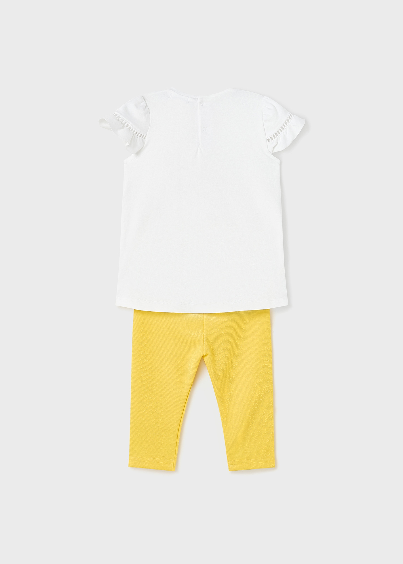 Conjunto de duas peças com calça legging e camiseta para bebê