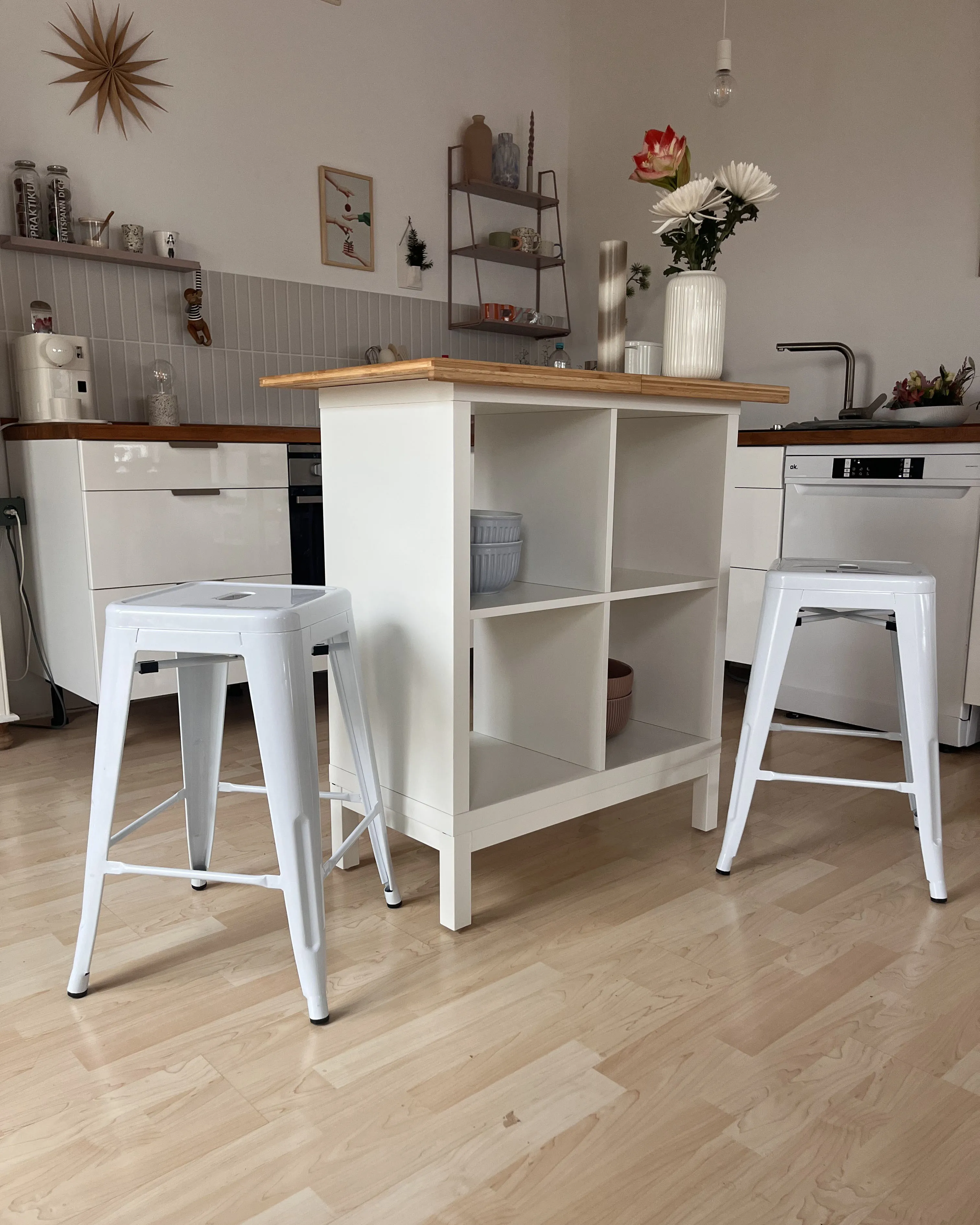 Set van 2 barkrukken CABRILLO Metaal Wit