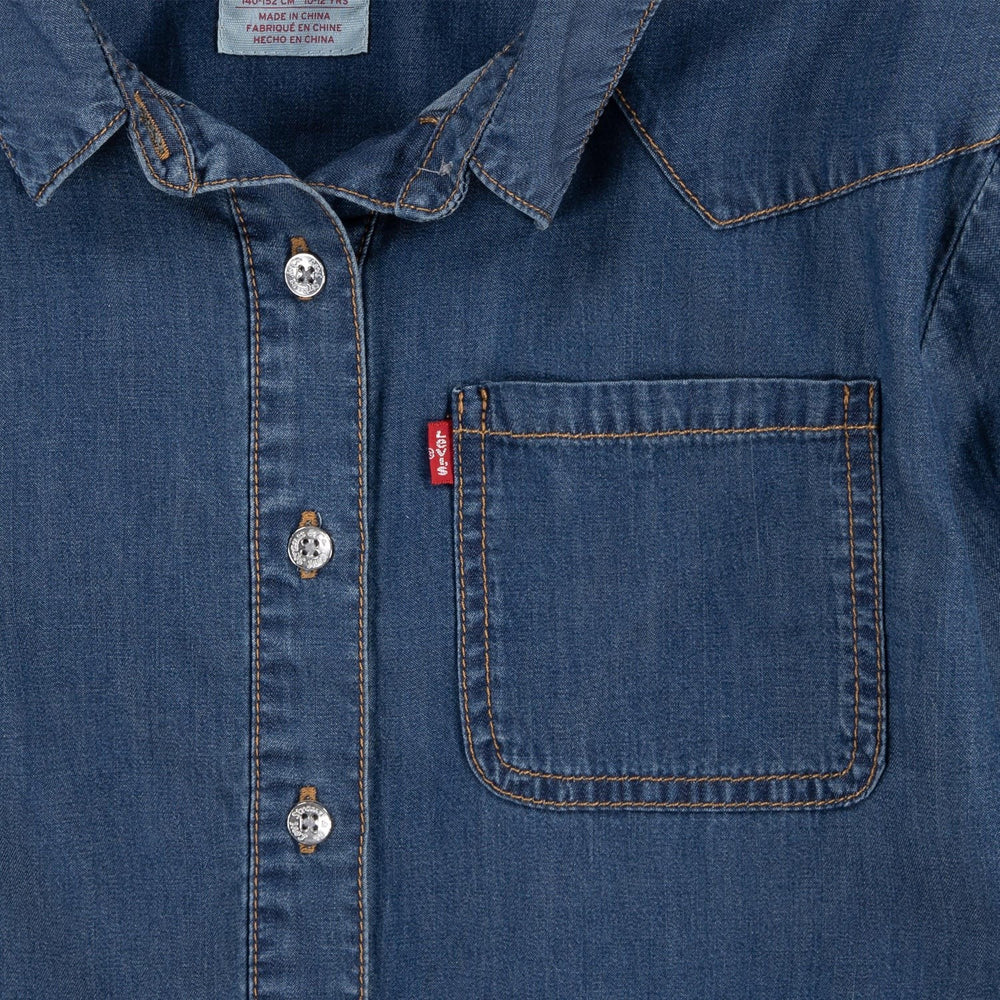 Køb Levi's BLUE Western Peasant Denim Skjorte