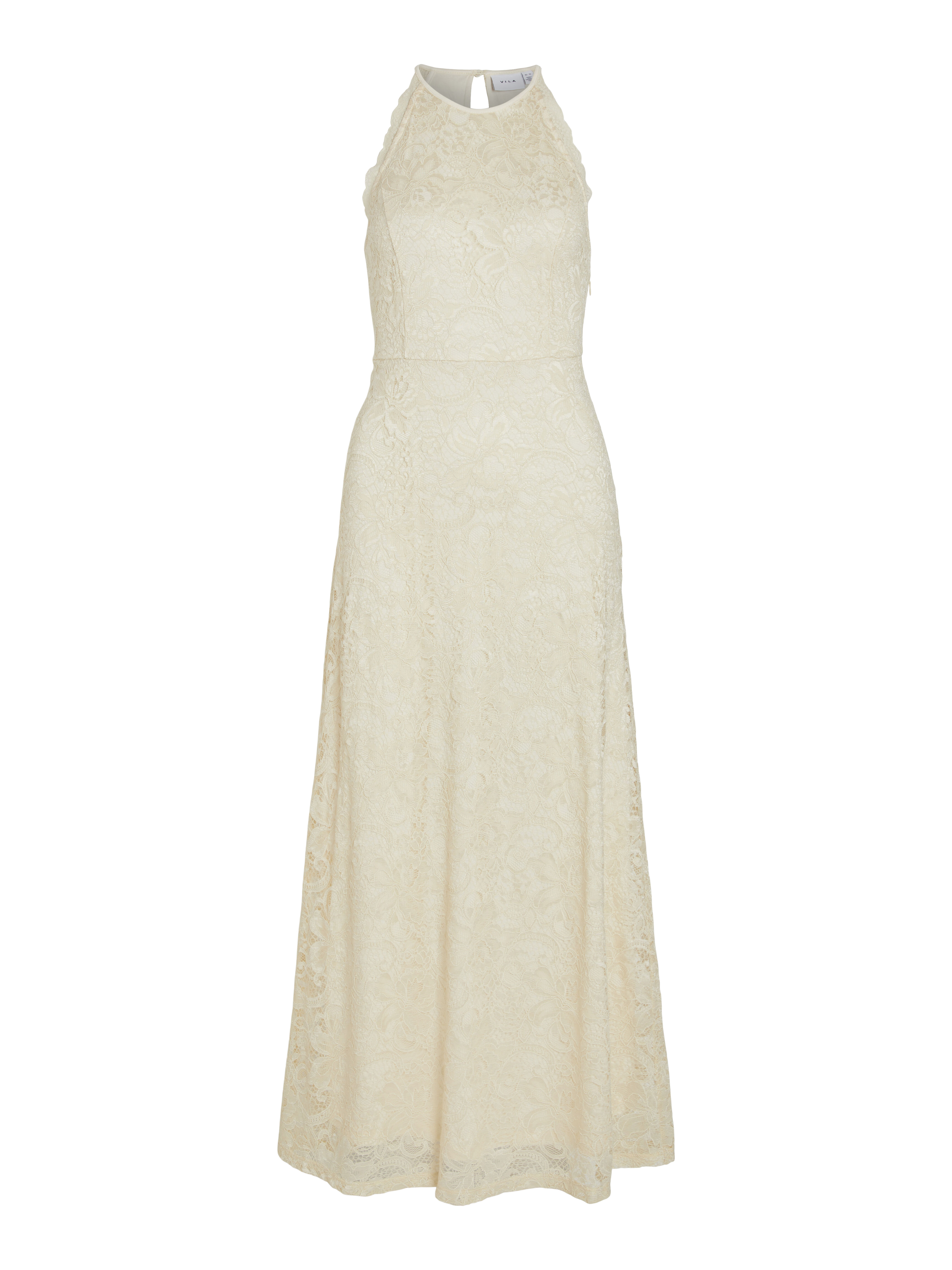Vestido com decote halter - Cinza