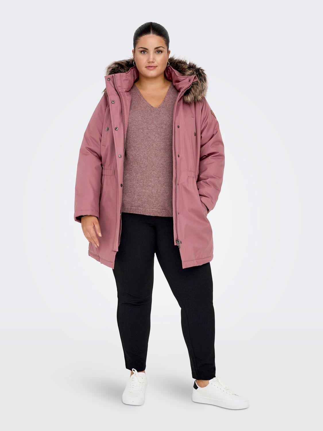 CARIRENA Langer Parka Rose Brown