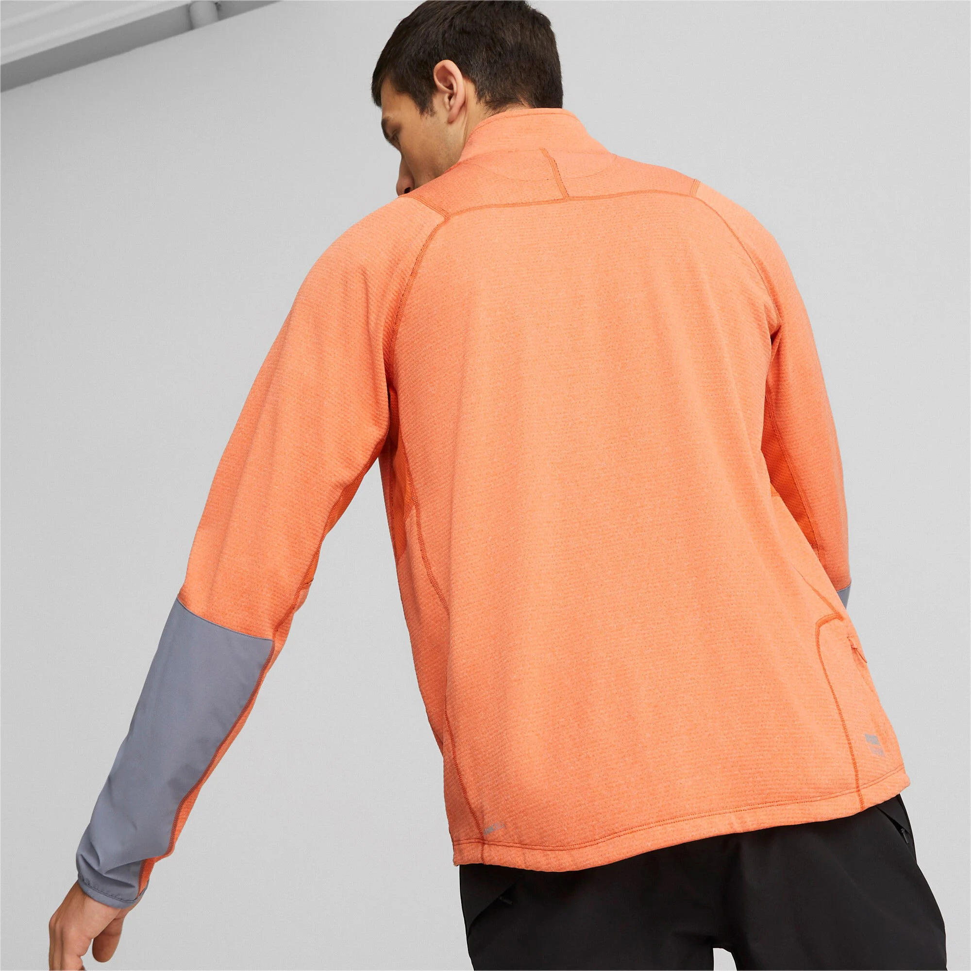 Puma Seasons Raincell Half-Zip Top De Course Hommes - Orange , Gris