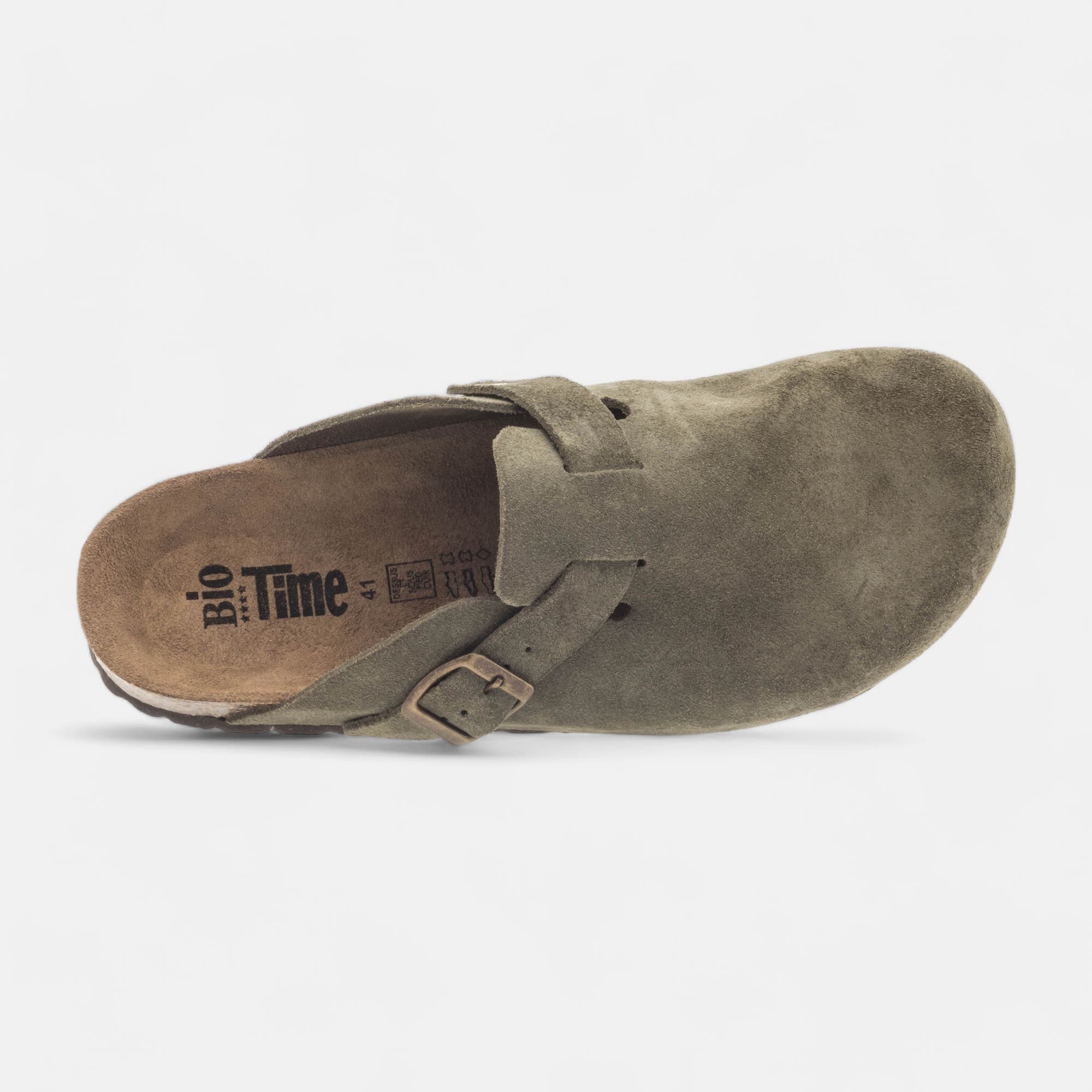 Sabots Homme en cuir kaki