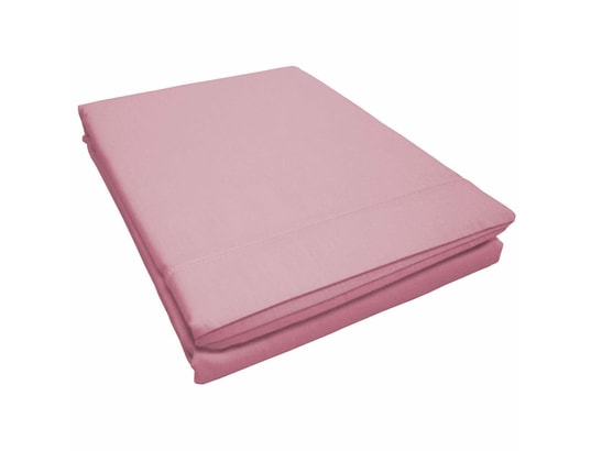 DOUCEUR D'INTERIEUR - CDAffaires Drap plat 1 personne 180 x 290 cm uni 57 fils lin...