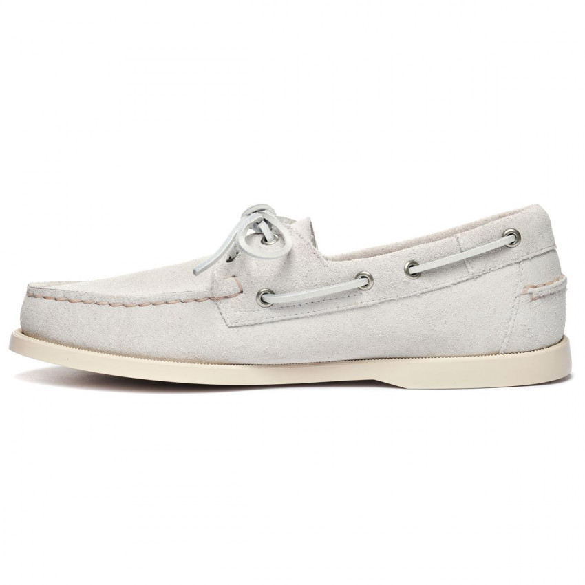 DOCKSIDES PORTLAND FLESH OUT White-Chaussures bateau pour homme en suede Portland
