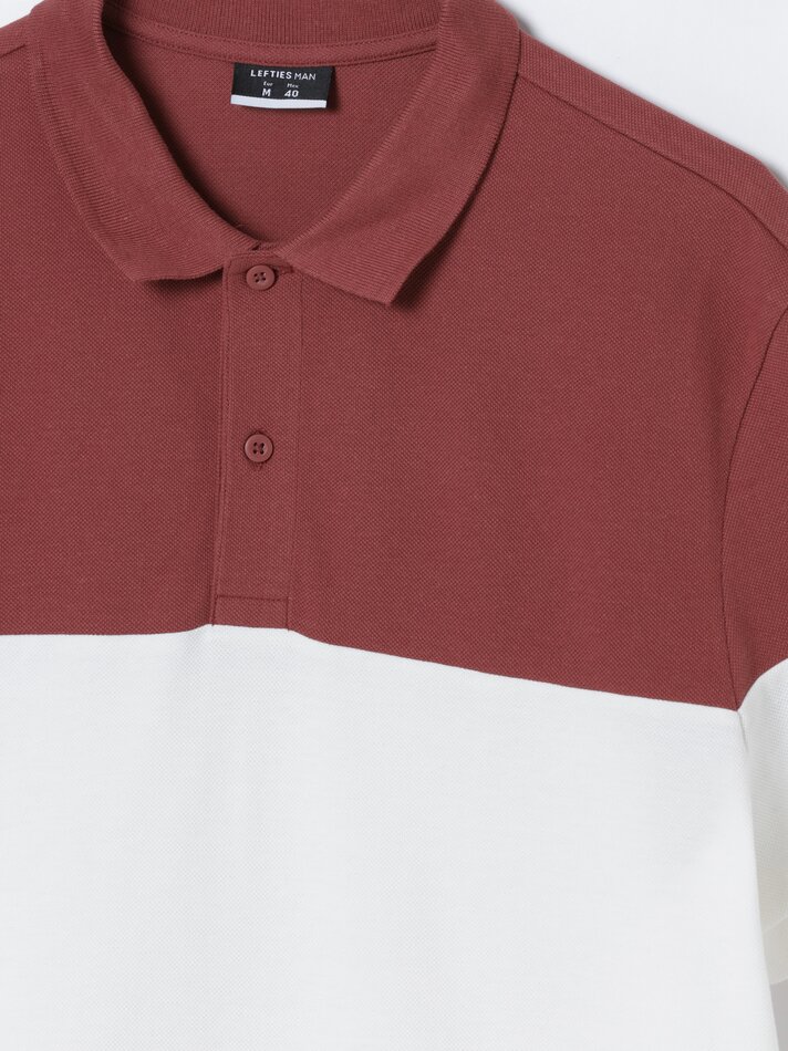 Polo colorblock - Terracota