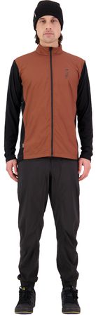 REDWOOD WIND Herren-Merino-Langarmtrikot mit Windschutz  dark copperblack  S