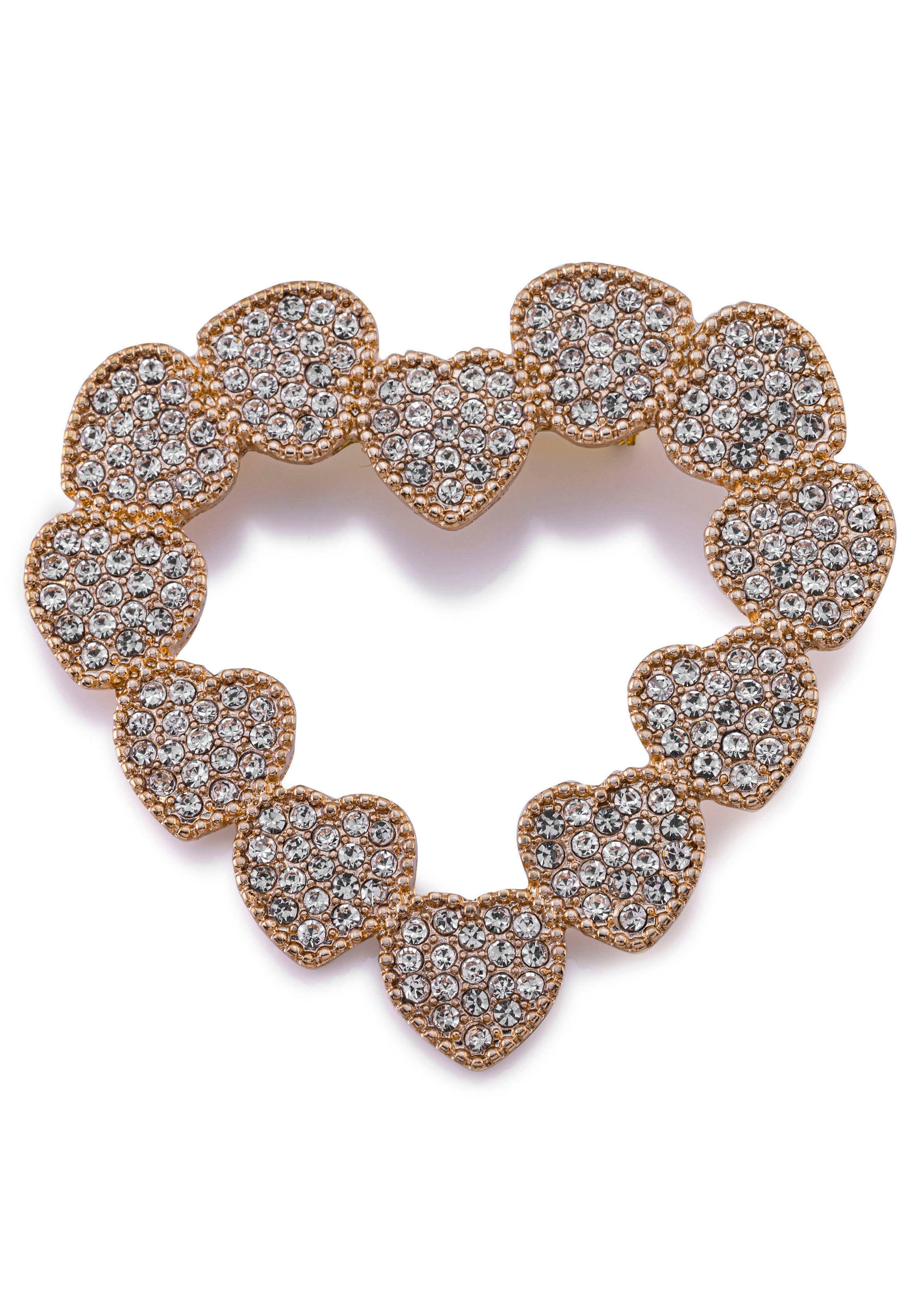 Firetti Brosche »Schmuck Geschenk Ansteckschmuck Herz« ()  mit Glasstein