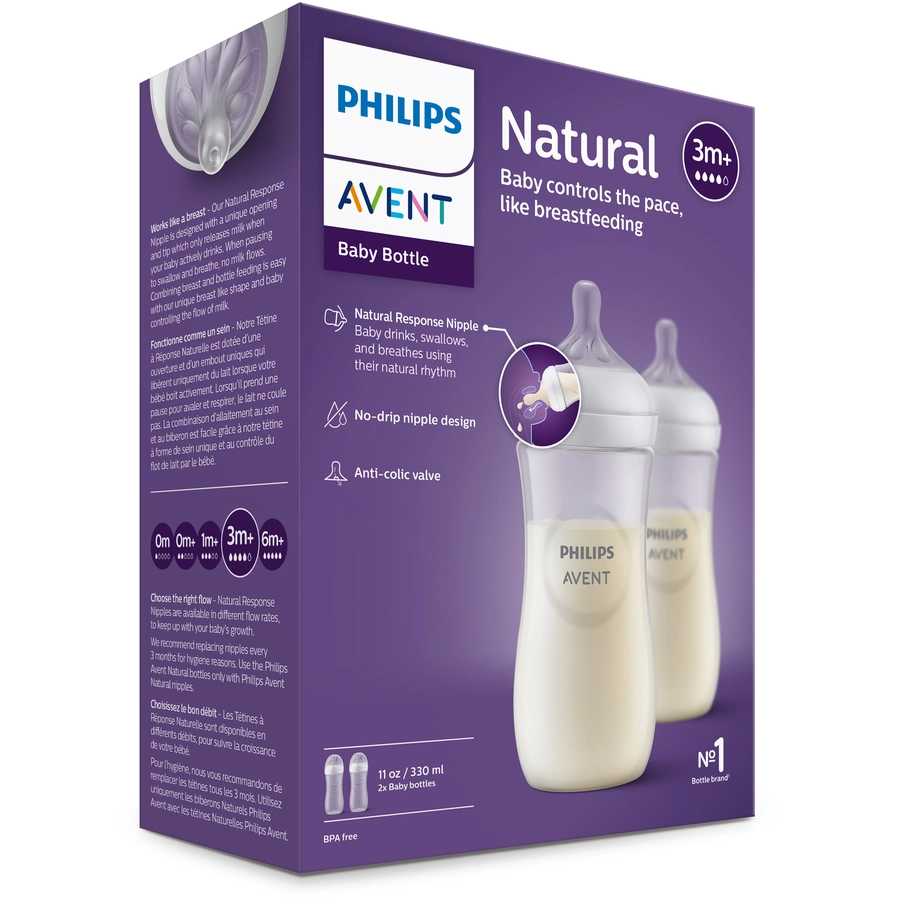 Philips Avent Babyflasche SCY90602 Natural Response 330ml 2 Stück