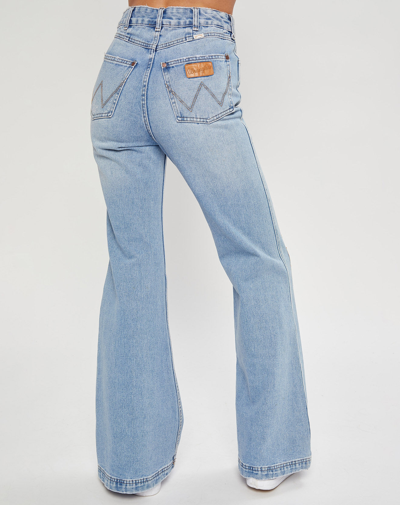 Billabong Jean flare Billabong x  Wrangler Patchwork bleu clair