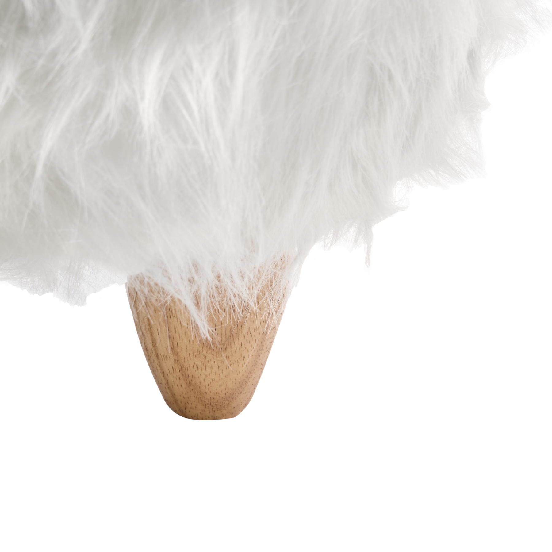 Beliani - WOOLLY - Dierenpoef - Wit  - Nepbont