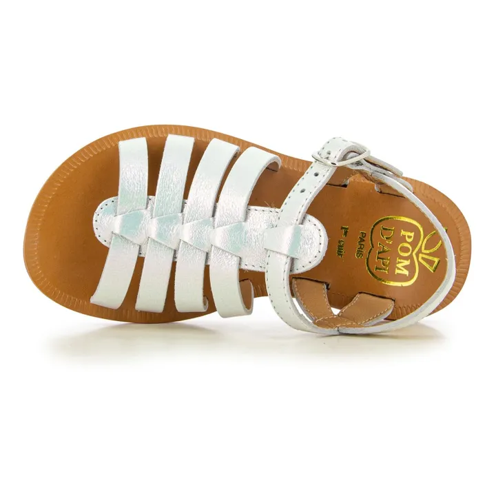 Pom d'Api Sandales Plagette Strap | Blanc satiné
