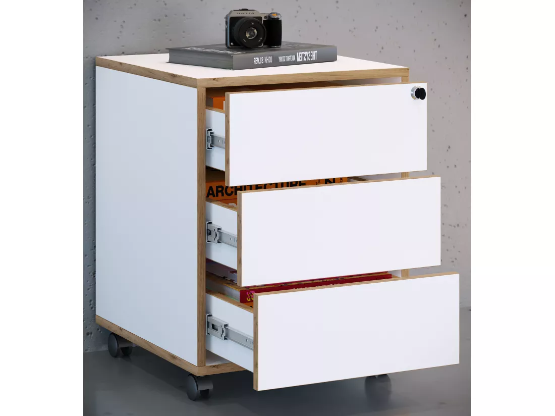 Caisson roulant de bureau Salia 3 tiroirs