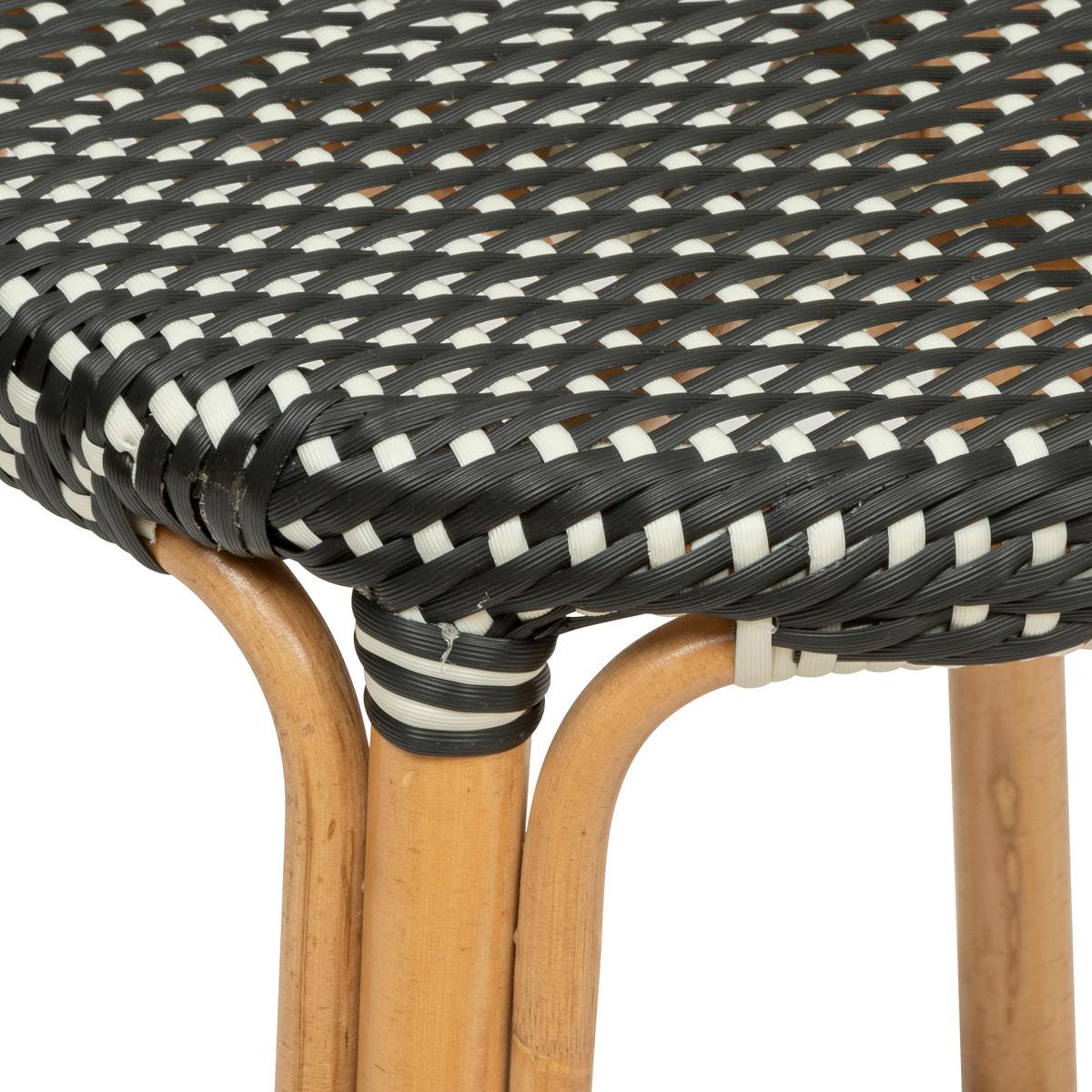 TABOURET ILOT ROTIN TRECIA NOIR