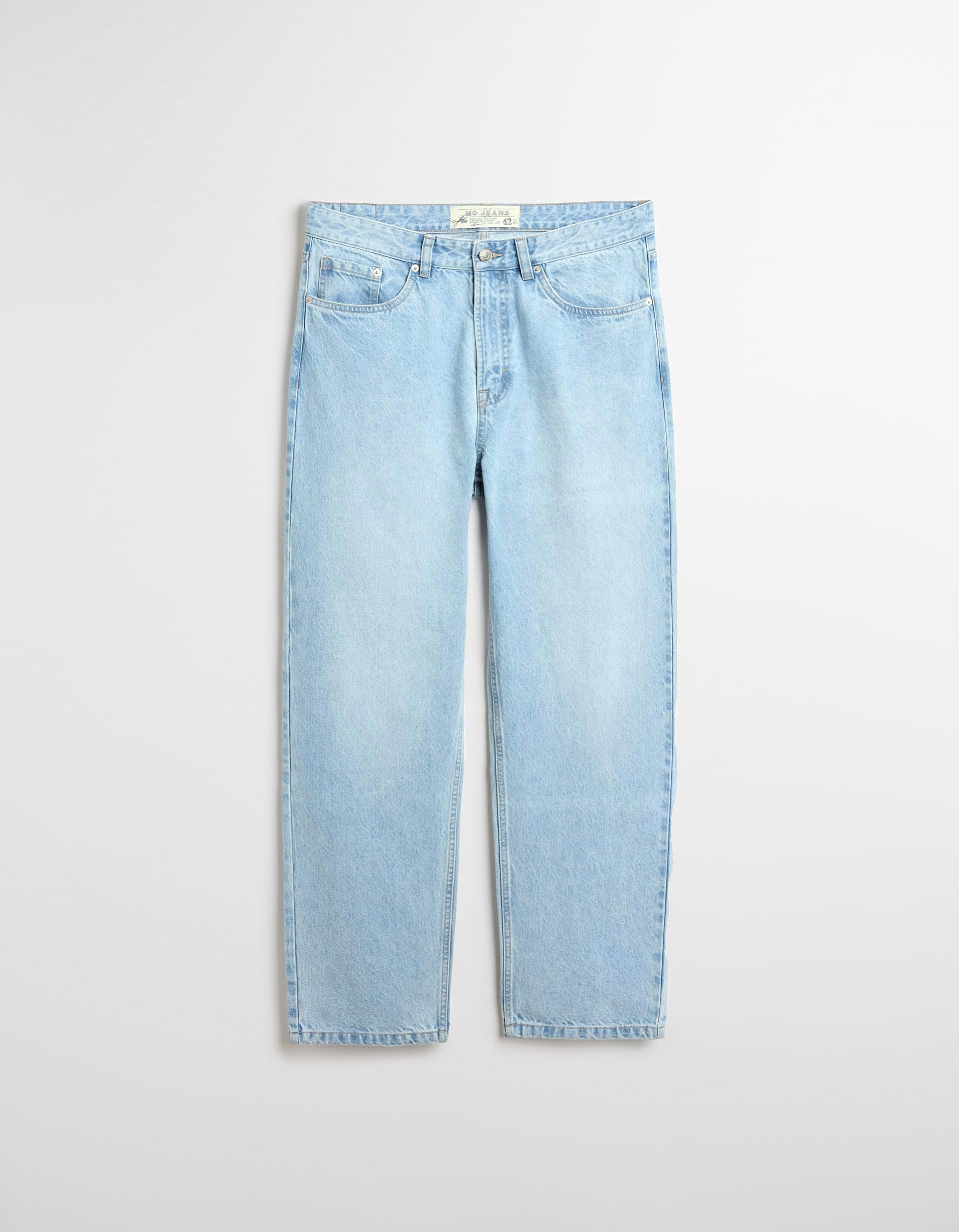 Calças de Ganga 'Loose Fit', Homem, Azul Claro