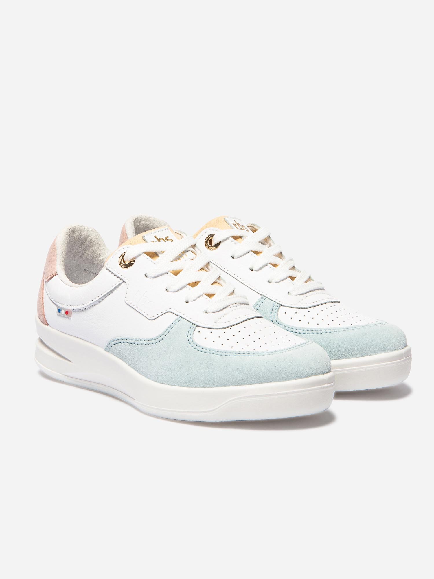 Baskets Femme Fabriquées en France Cuir Pastel