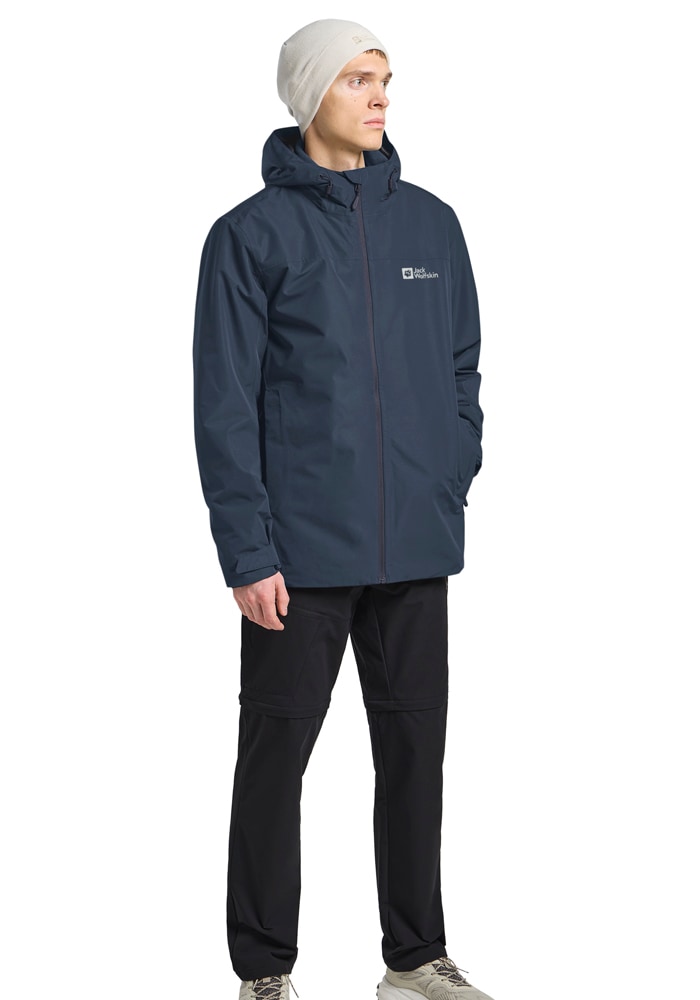 Jack Wolfskin 3-in-1-Funktionsjacke »TAUBENBERG 3IN1 JKT M« mit Kapuze 3in1, wasserdicht, winddicht, Übergangsjacke