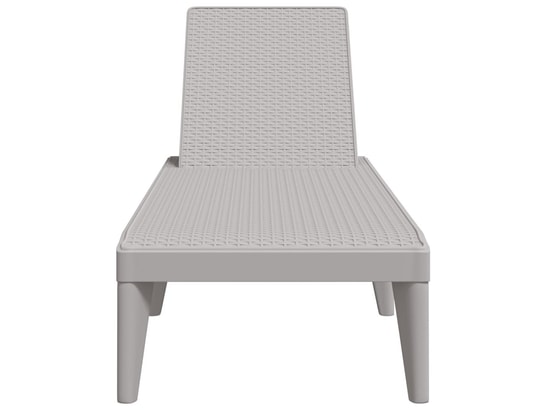 VIDAXL - Bain de soleil Chaise longue gris 186x60x29 cm pp