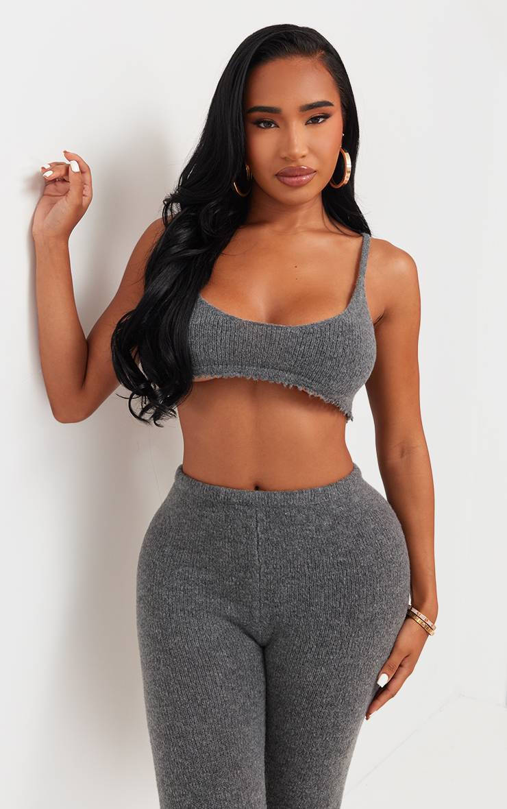 Charbon Brassière Courte Extrême En Maille Shape