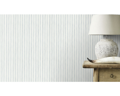 Vliesbehang 252743 Bambino XIX strepen blauw