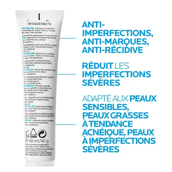 La Roche-Posay Effaclar Duo+ Cuidado Corretivo FPS 30 40ml