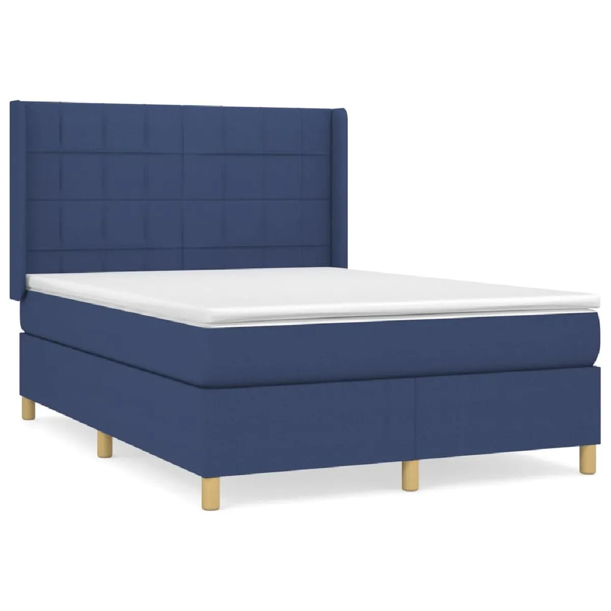 VidaXL Sommier avec matelas - Bleu 140x200 cm