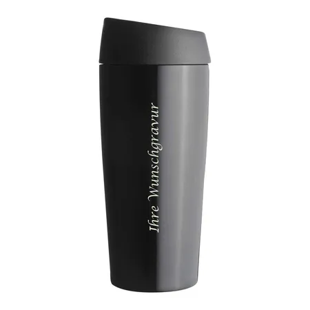 Macma Trinkbecher aus hochwertigen Edelstahl, 400 ml, schwarz