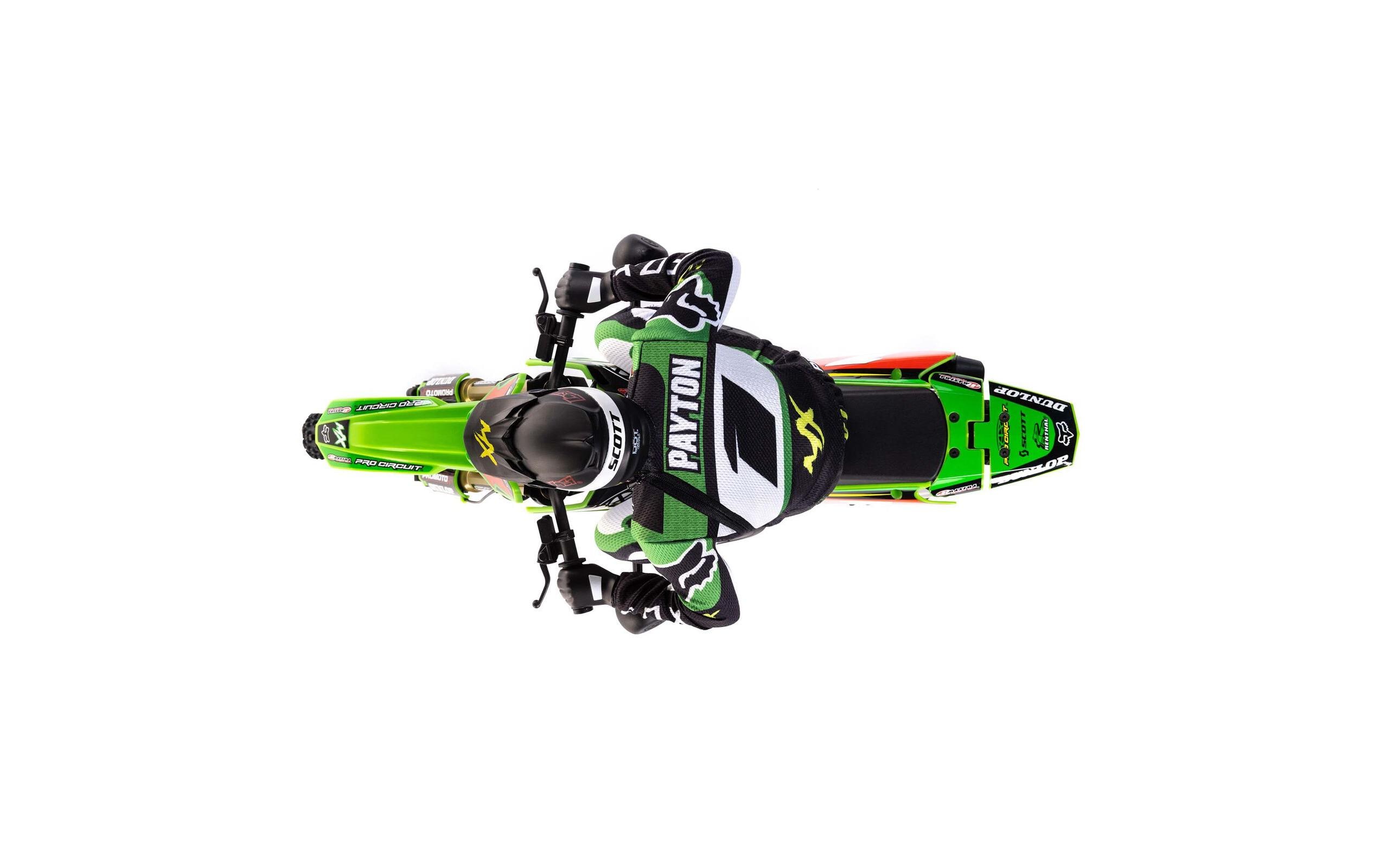 Motorrad Promoto MX Grün, RTR, 1:4<br>Leistungsstarkes RC Motocross Bike