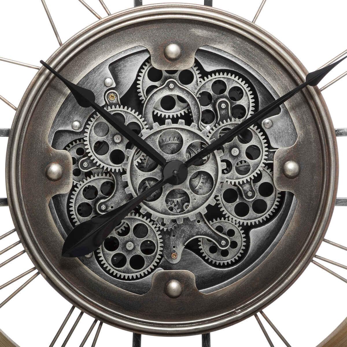 PENDULE MECANIQUE BOIS METAL LANA D.90CM