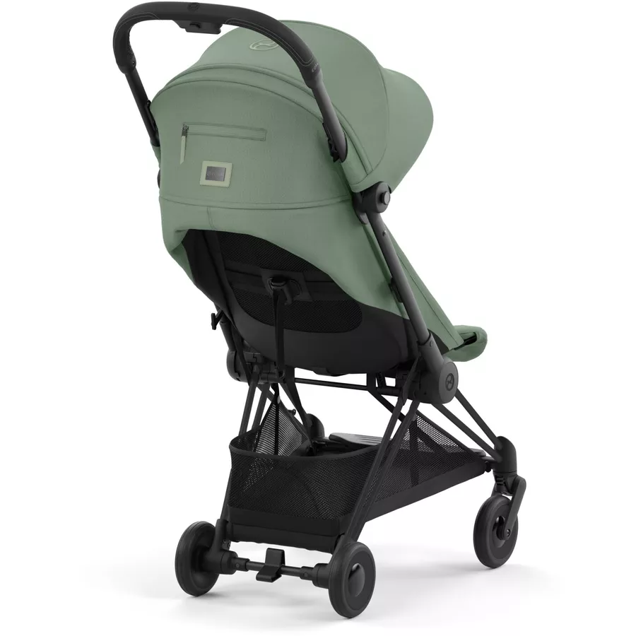 cybex PLATINUM Buggy Coya Matt Black Leaf Green inklusive Babyschale Cloud T I-Size Plus Leaf Green und Adapter