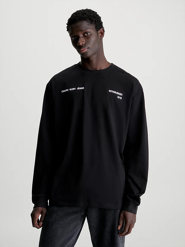 Camiseta de manga comprida com estampa