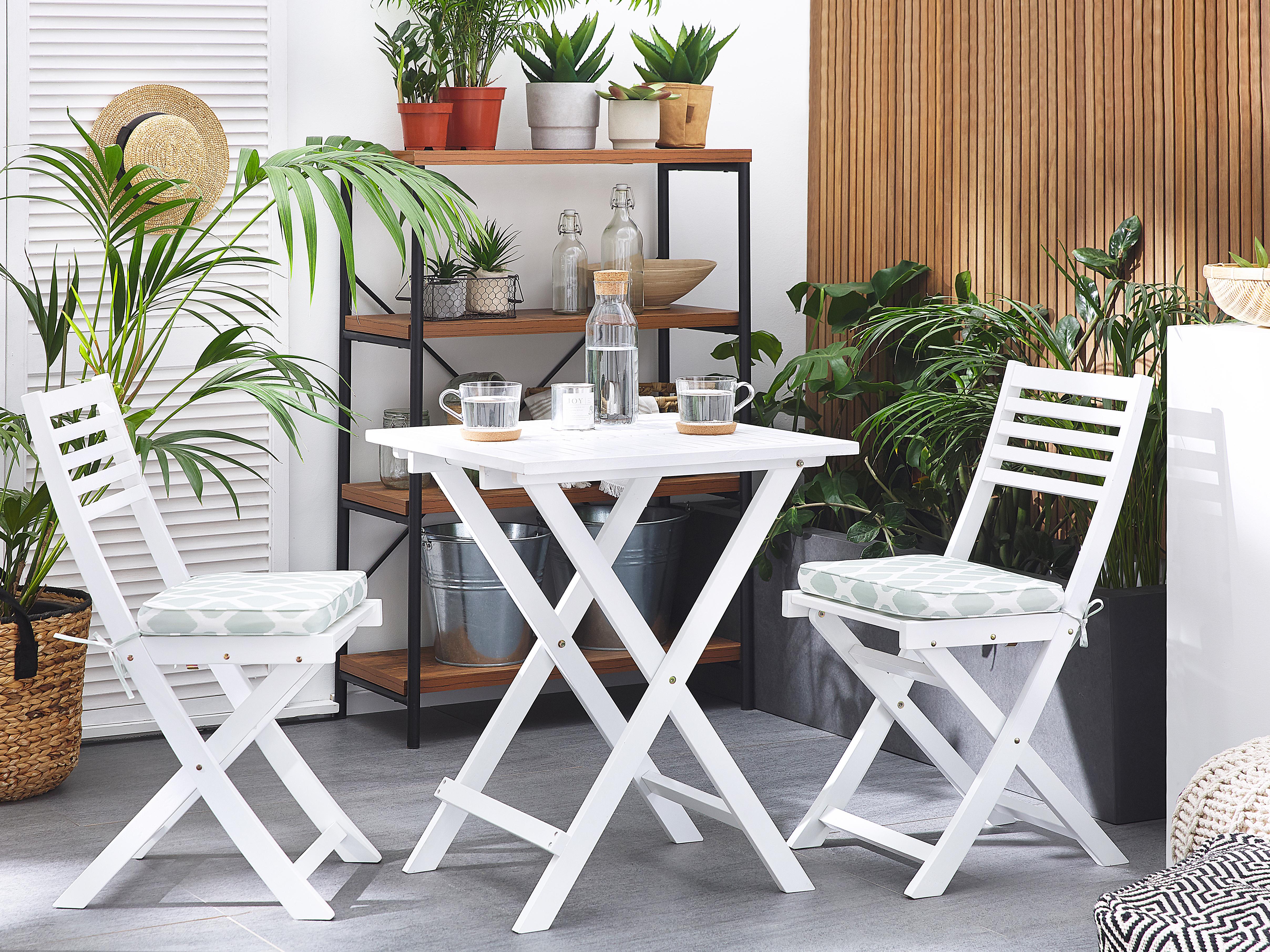 Set van 2 tuinzitkussens FIJI 29 x 38 cm Mintgroen