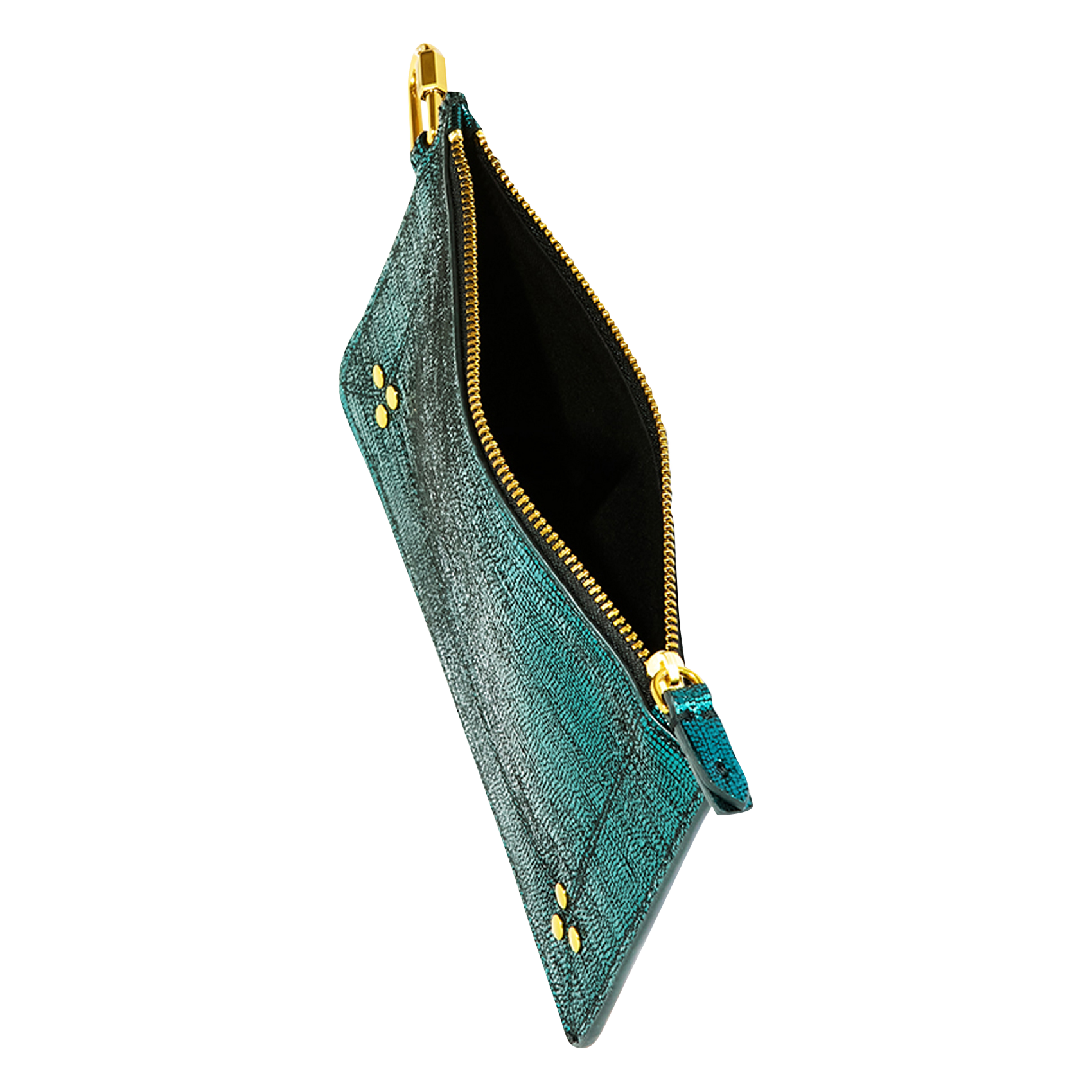 POPOCHE S - Pochette en cuir métallisé | Vert